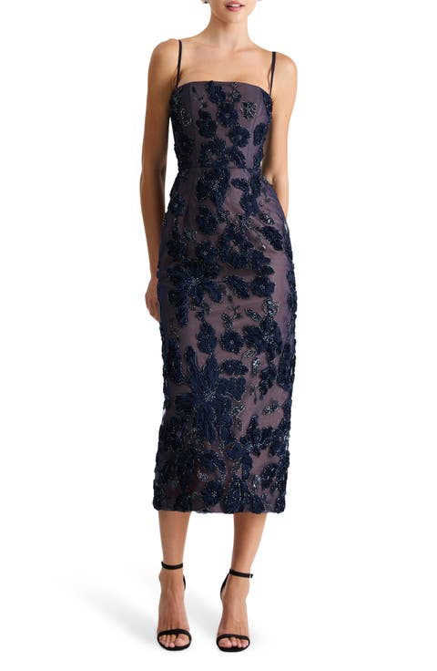 Gemma Beaded Floral Cocktail Dress