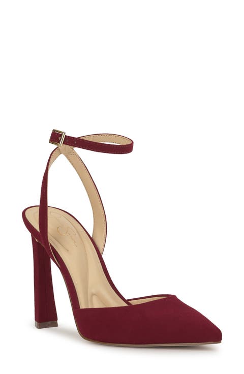 Ocanna Ankle Strap Pointed Toe Pump (Women)