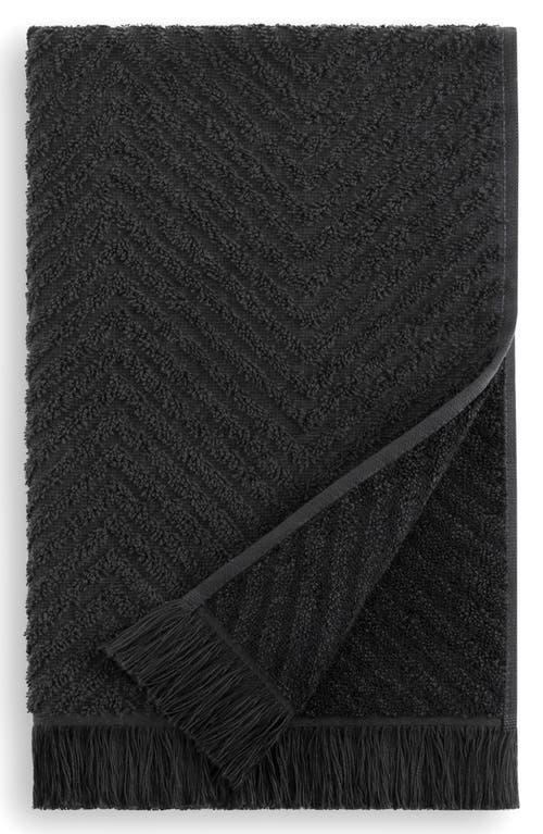 Dkny Pure 4-piece Herringbone Cotton Bath Towel & Hand Towel Set In Black