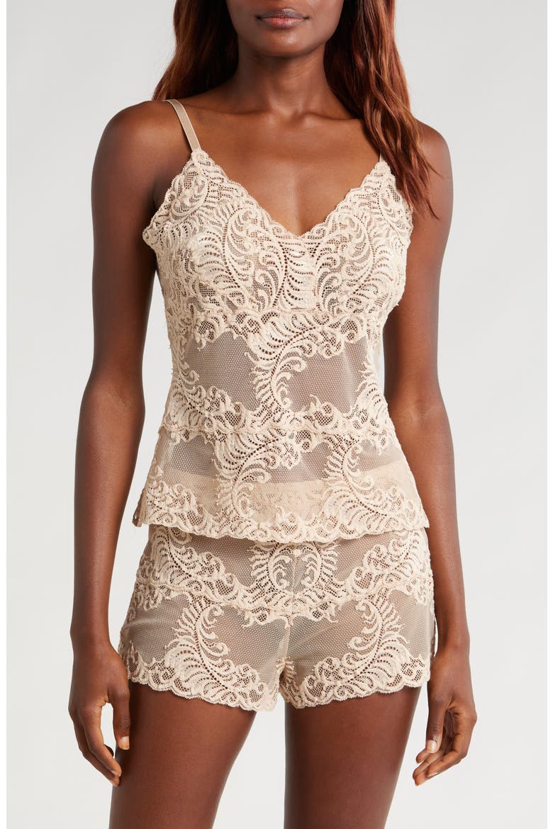 Feathers Lace Short Pajamas, Main, color, CAF