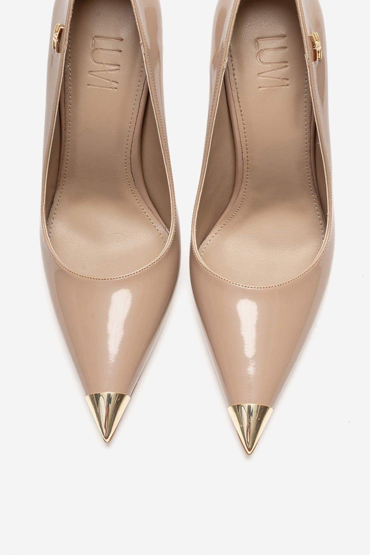 Carlas Stiletto Pump, Alternate, color, Beige Patent