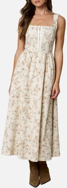 Blu Pepper Corset Midi Dress