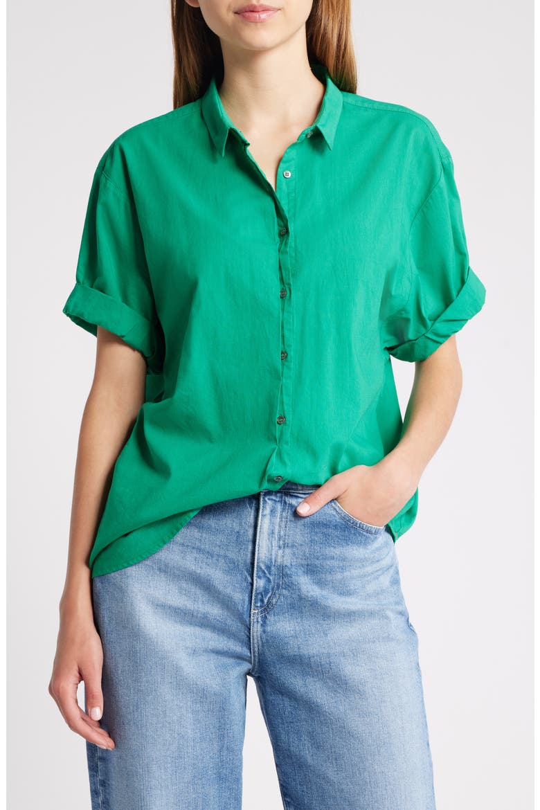 Channing Cotton Shirt, Main, color, SEA GREEN
