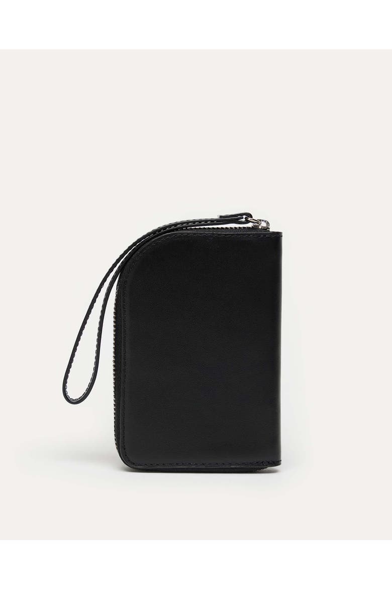 Arch Smooth Leather Zip Wallet, Alternate, color, Black