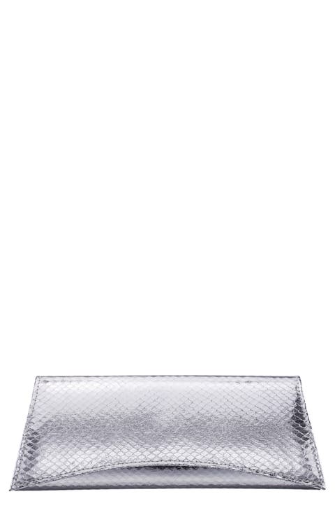 Kallie Embossed Metallic Clutch