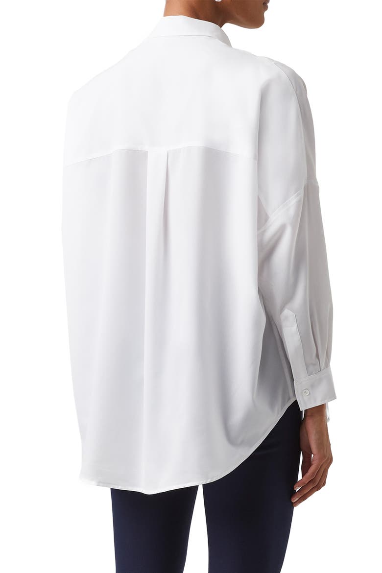 Rhodes Crepe Popover Shirt, Alternate, color, WINTER WHITE