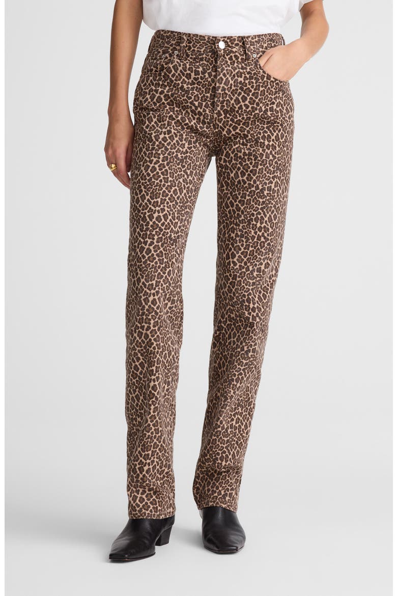 Longline Straight Leg Jeans, Main, color, DARK MOCHA