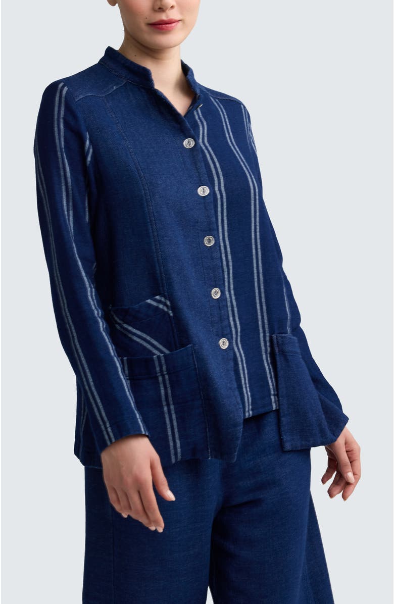 LUUKAA Clover Architectural Denim Muslin Jacket, Alternate, color, Original Denim