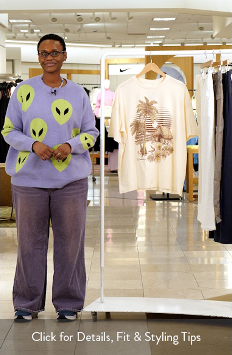 Will Find Me Here Oversize Cotton Graphic T-Shirt, sales video thumbnail