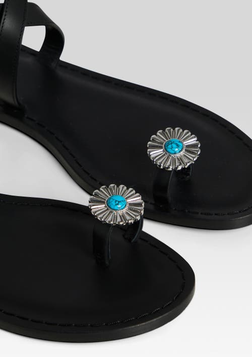 Retroféte Retrofête Grazia Sandal In Black/turquoise