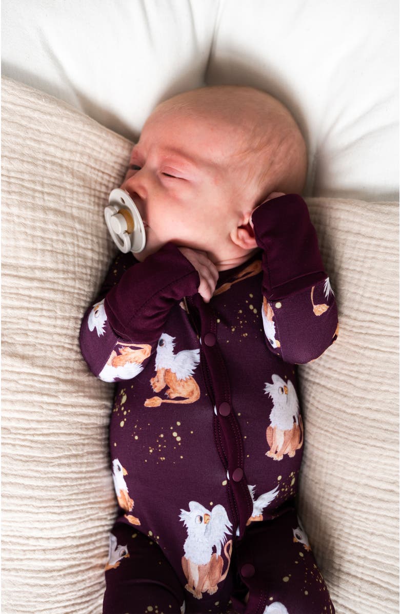 Laree + Co Griffin Convertible Footie, Alternate, color, Burgundy