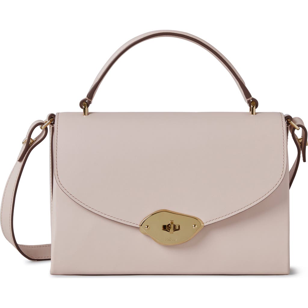 Mulberry Lana High Gloss Leather Top Handle Bag In Blossom Pink