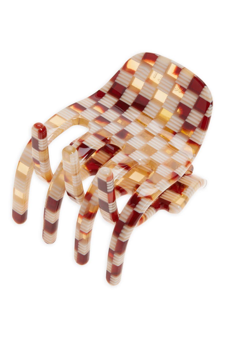 Mini Claw Clip, Main, color, TORTOISE CHECKER