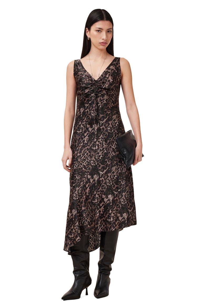 Alexi Print Asymmetric Dress, Alternate, color, EVIA PALE PINK