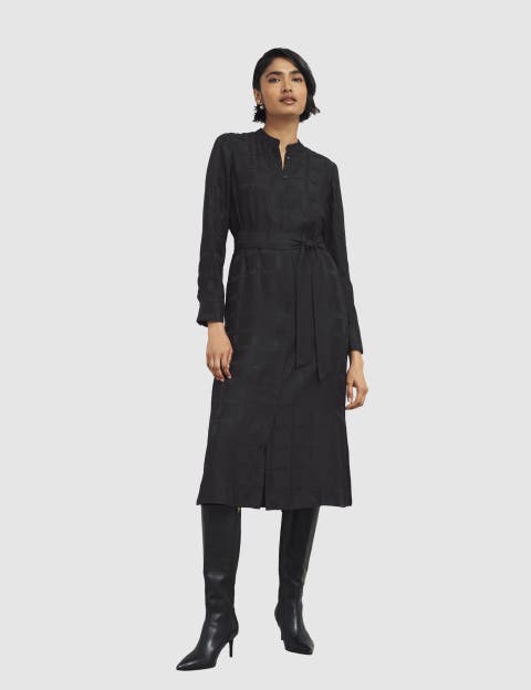 Sloane Silk Midi Shirt Dress