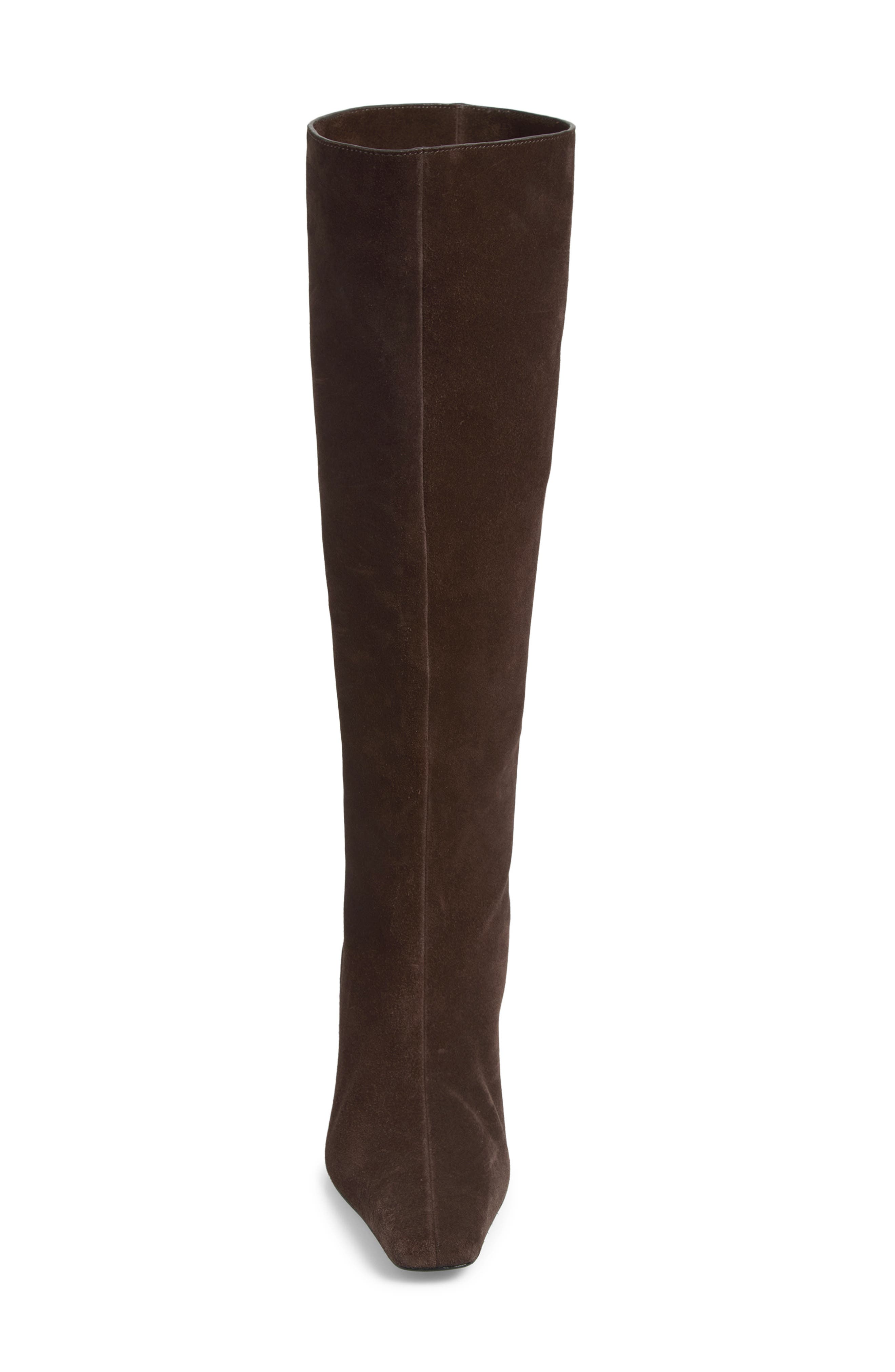 Kristie Knee High Boot, Alternate, color, DARK CHOCOLATE SUEDE