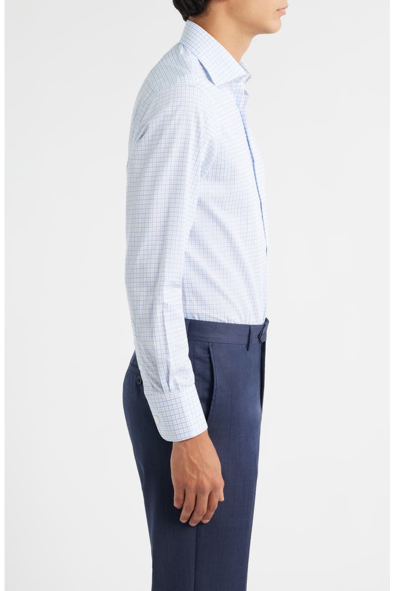 Plaid Dress Shirt, Alternate, color, LIGHT BLUE