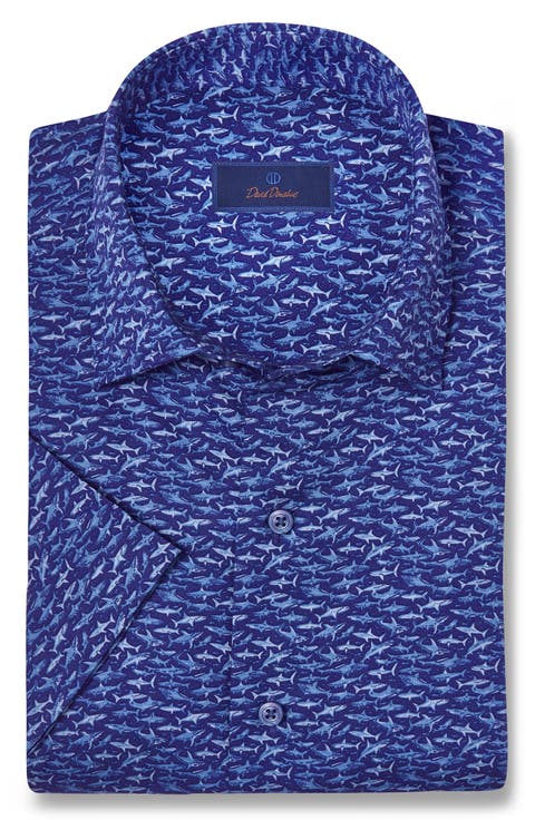 Printed Short Sleeve Sport Shirt