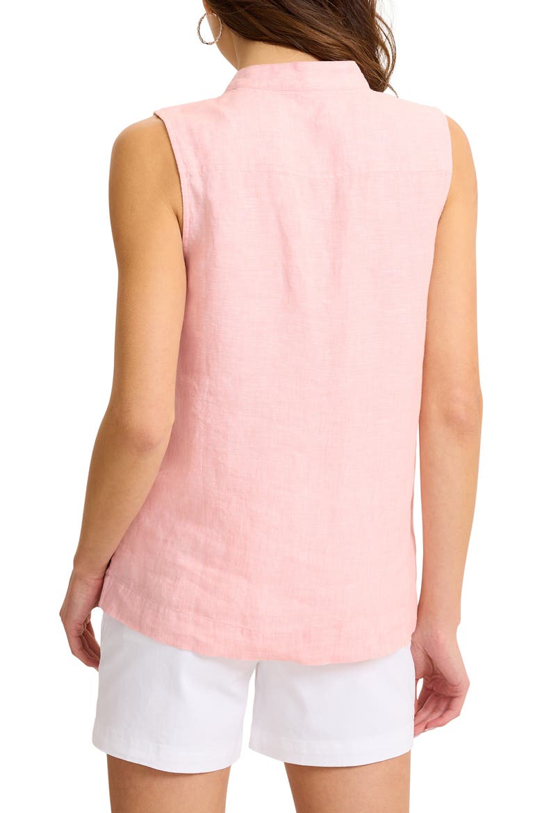 Coastalina Linen Vest, Alternate, color, LT SALMON