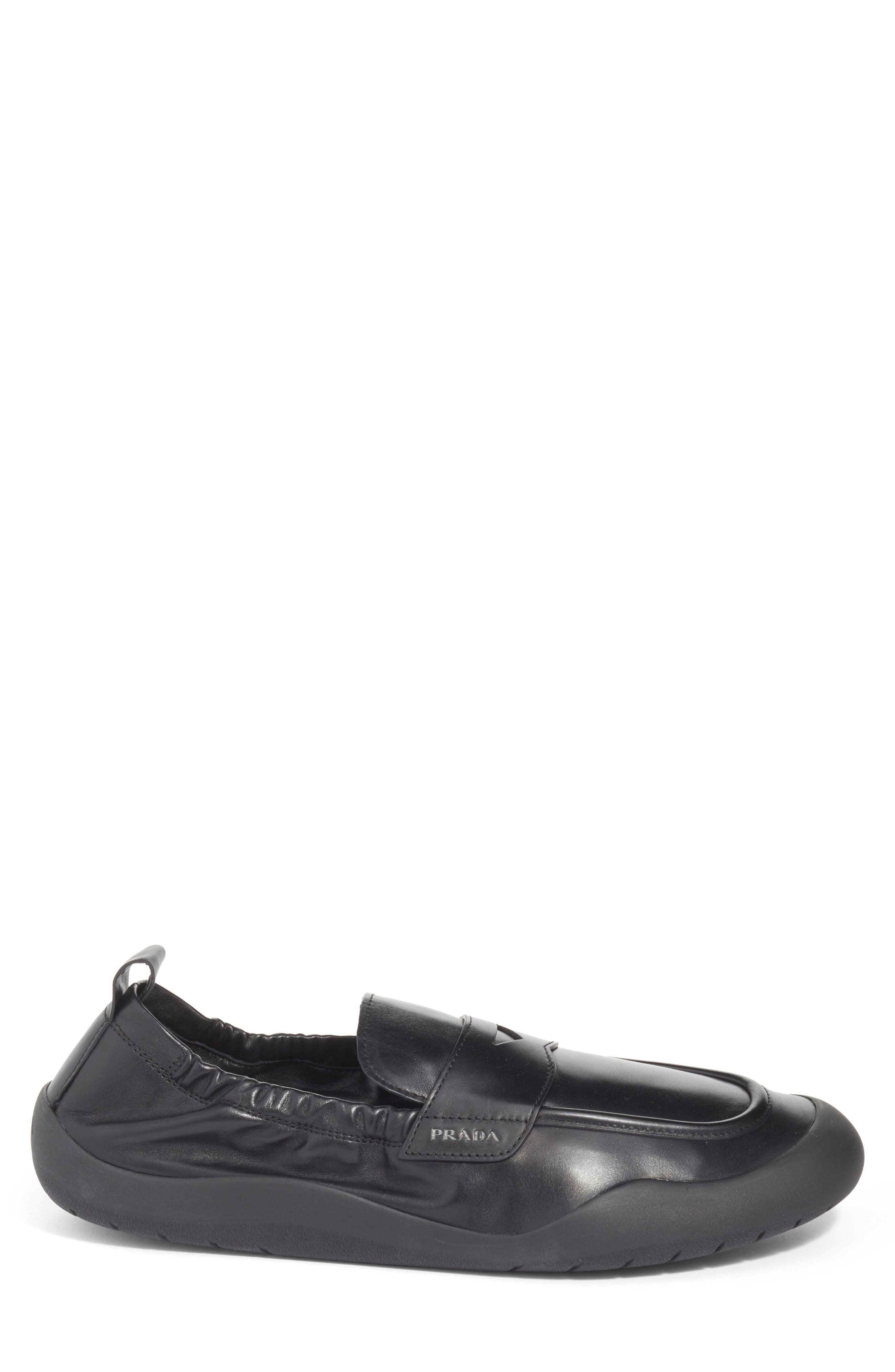 Prada Speedrock Loafer, Alternate, color, Nero