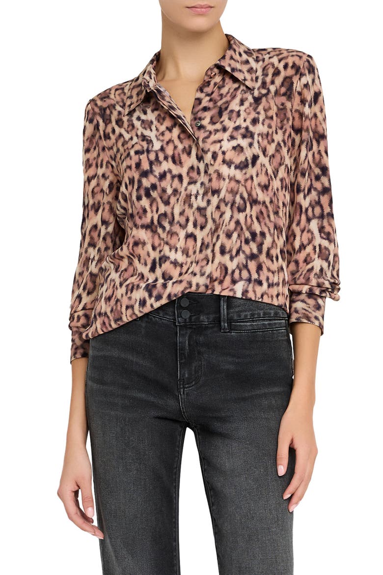 Charlize Print Shirt, Main, color, LIGHT NATURAL MULTI