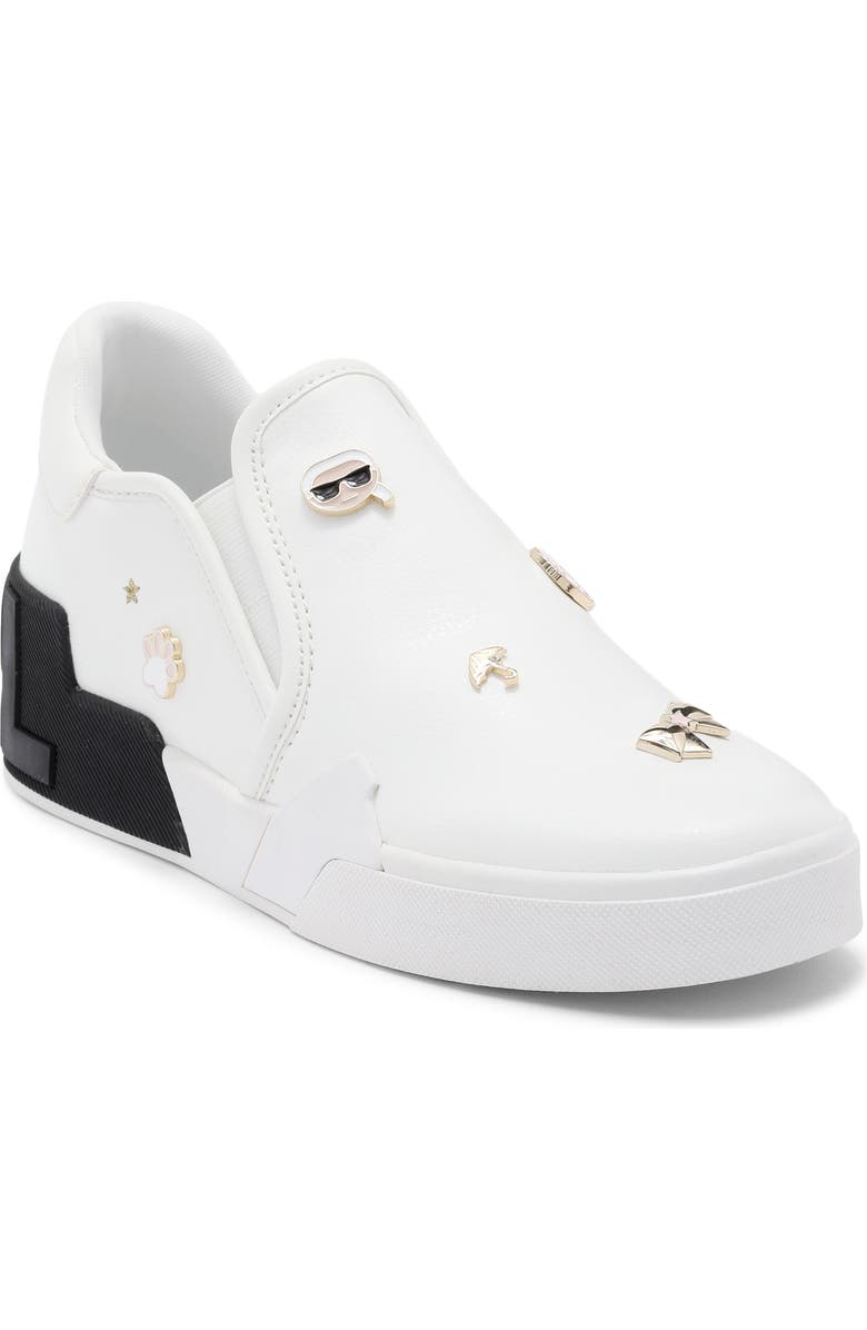KARL LAGERFELD PARIS Maude Slip-On Sneaker, Main, color, Bright White