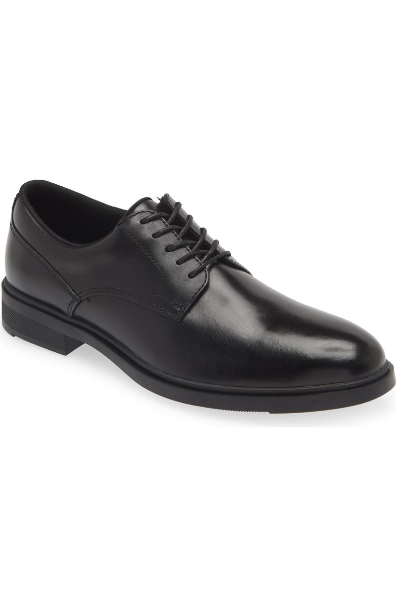 NORDSTROM RACK Charlie Comfort Plain Toe Derby, Main, color, Black