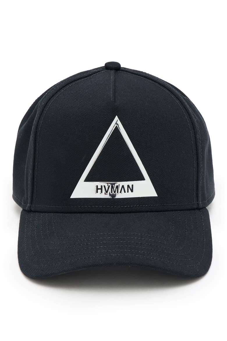 Triangle Logo Baseball Cap, Main, color, BLACK