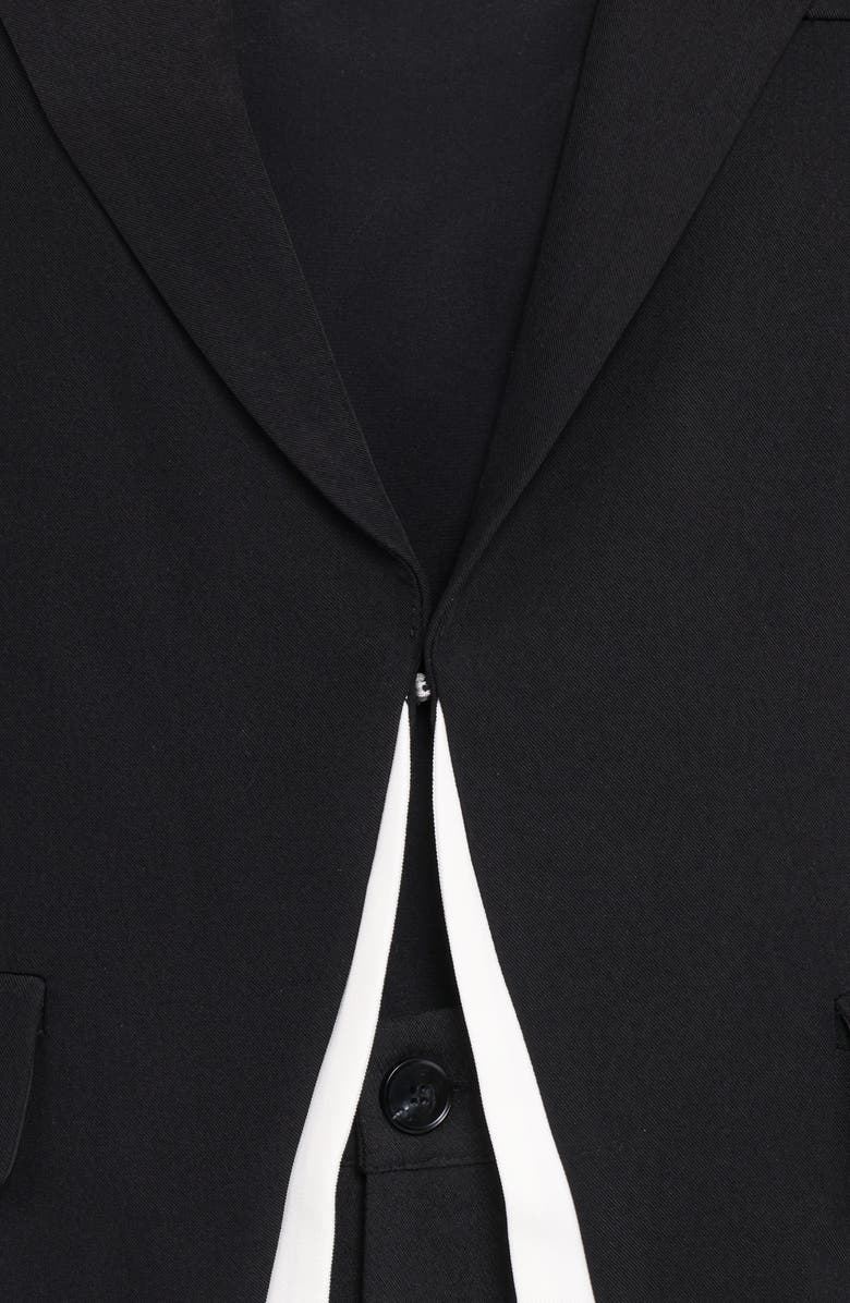 Petal & Pup Melissa Layered Blazer, Alternate, color, Black