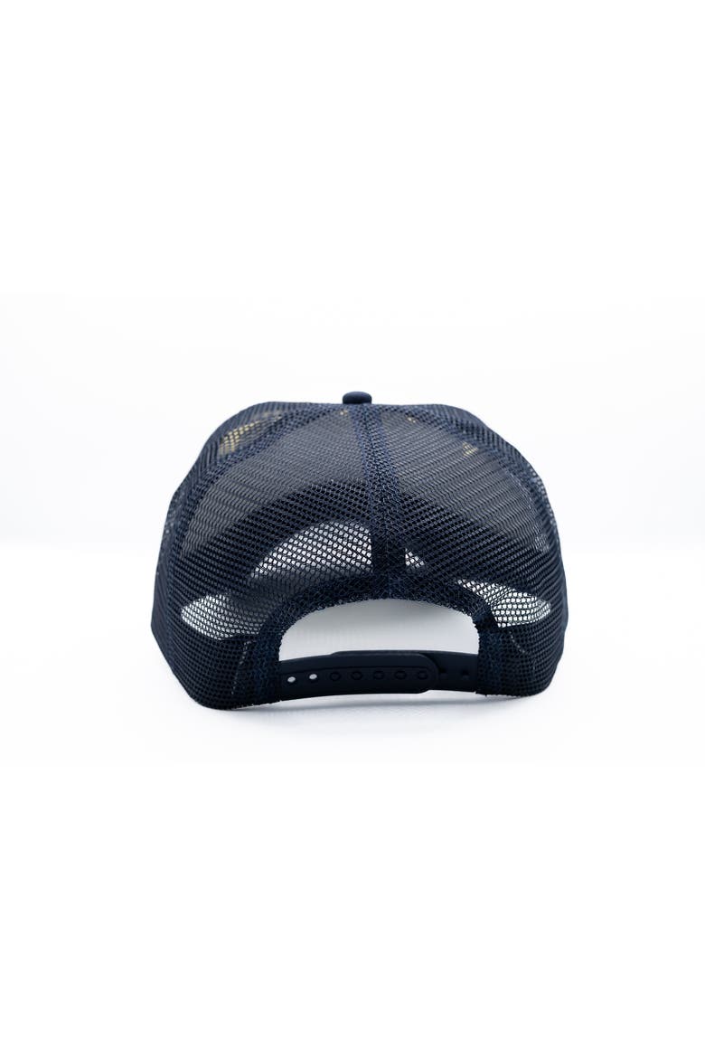 New York Postcard Trucker Hat - Kids, Alternate, color, Navy & White