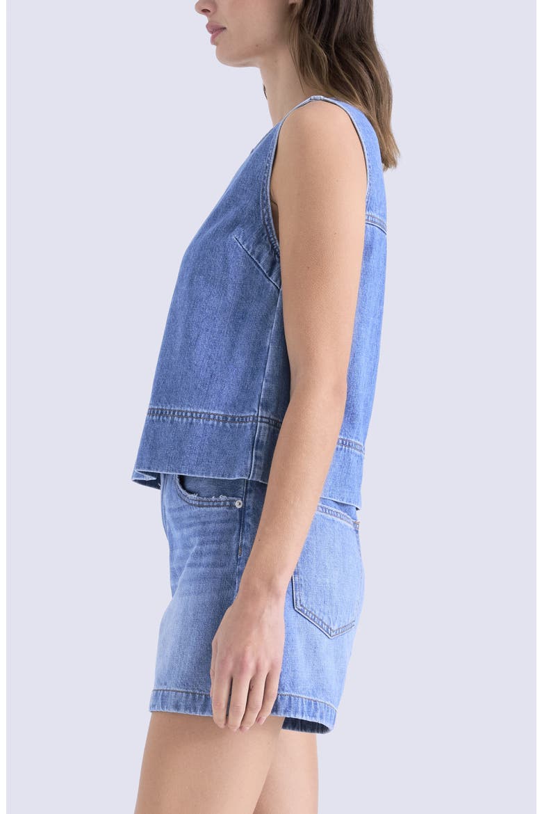 Rue Sleeveless Denim Top, Alternate, color, SAIL AWAY