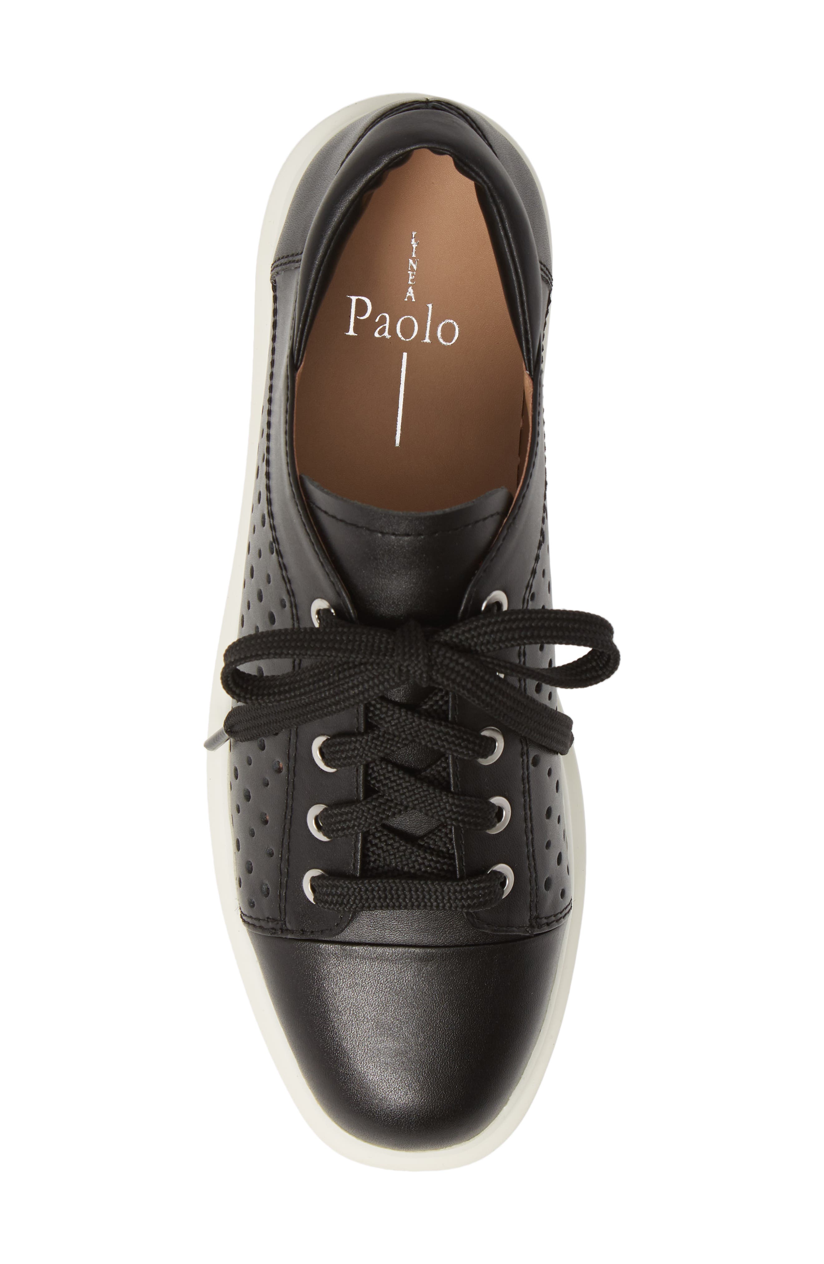 Kendra Platform Sneaker, Alternate, color, BLACK LEATHER