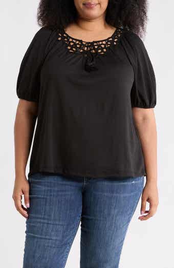 Elbow Sleeve Yoke Top