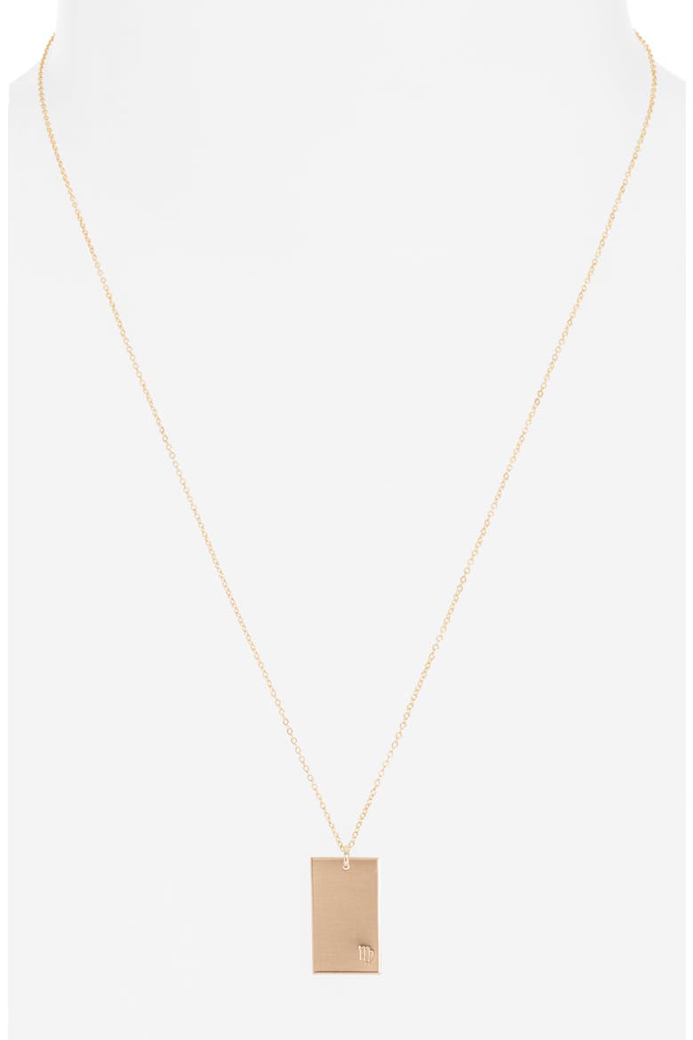 Goldie Zodiac Pendant Necklace, Alternate, color, GOLD / VIRGO