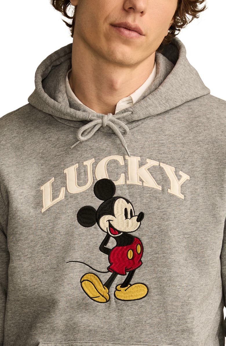 Lucky Brand x Disney Mickey & Friends Lucky Embroidered Hoodie, Alternate, color, 