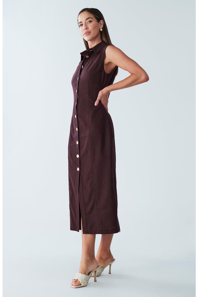 Stassi Linen Dress, Alternate, color, Chocolate