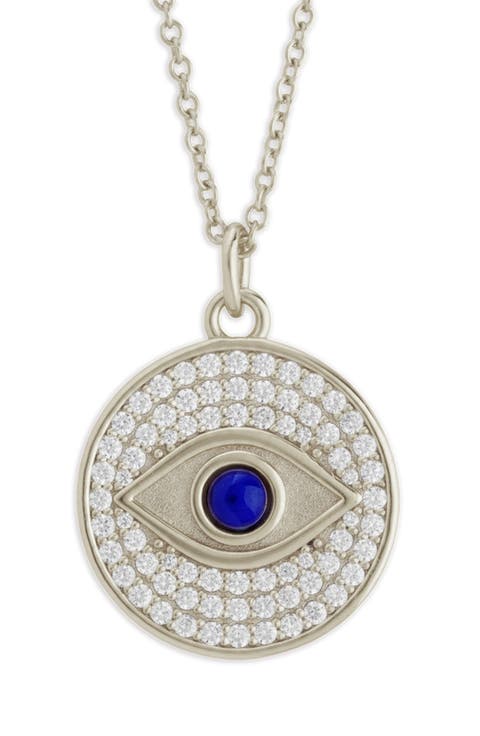 Pavé Evil Eye Pendant Necklace