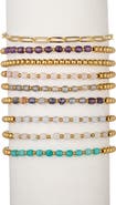 EYE CANDY LOS ANGELES Korina Set of 9 Assorted Beaded Stretch Bracelets