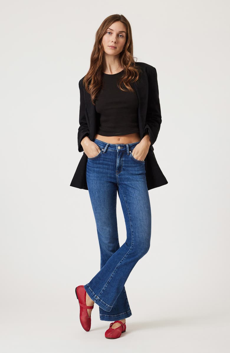 Mavi Jeans Sydney Flare Jeans, Alternate, color, Dark Brushed Feather