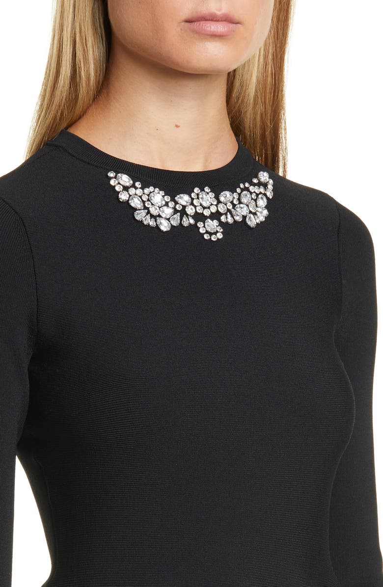 Ted Baker London Embellished Peplum Sweater, Alternate, color, 