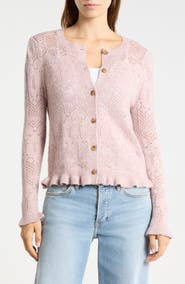 Melrose and Market Long Sleeve Ruffle Cardigan