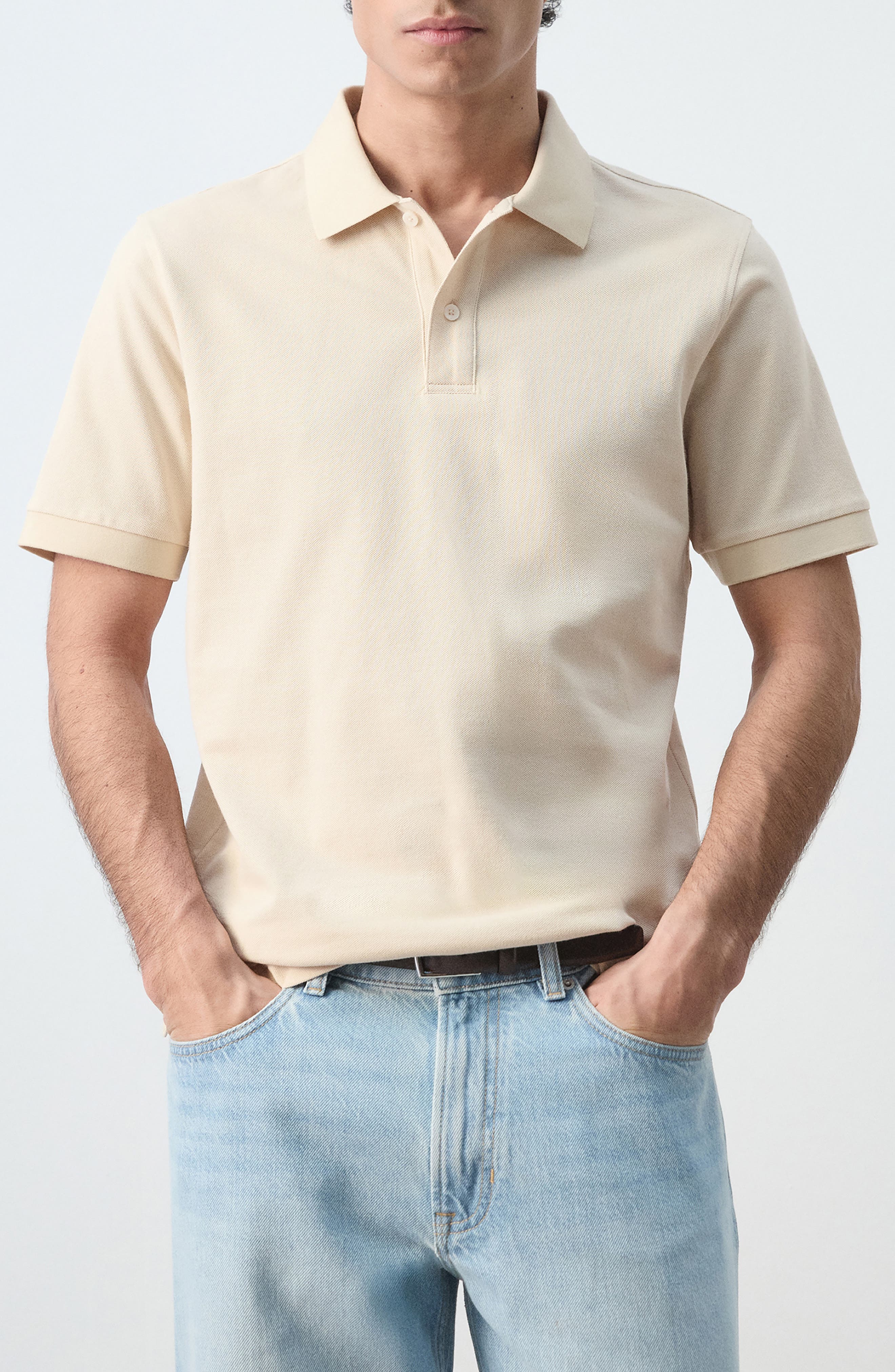 Regular Fit Cotton Pique Polo - image 3