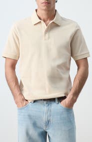 MANGO Regular Fit Cotton Piqué Polo