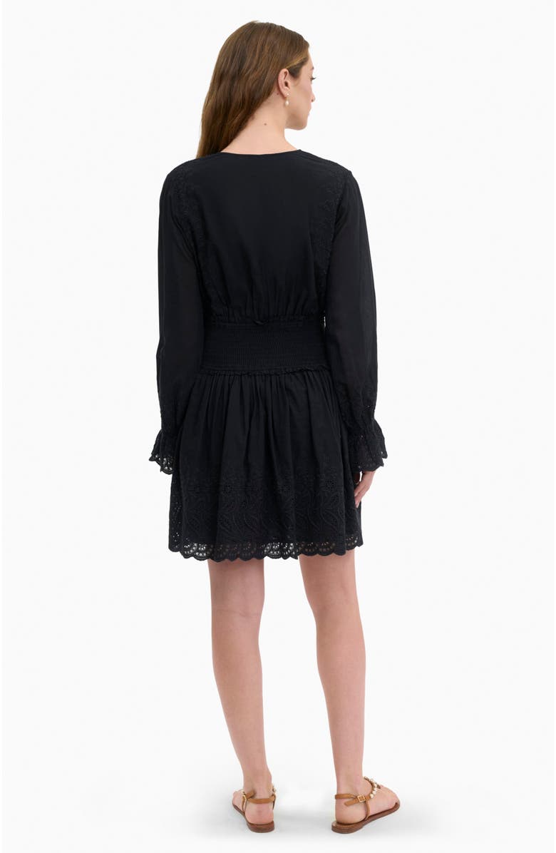 Rebecca Taylor Sabine Mini Dress, Alternate, color, Jet Black