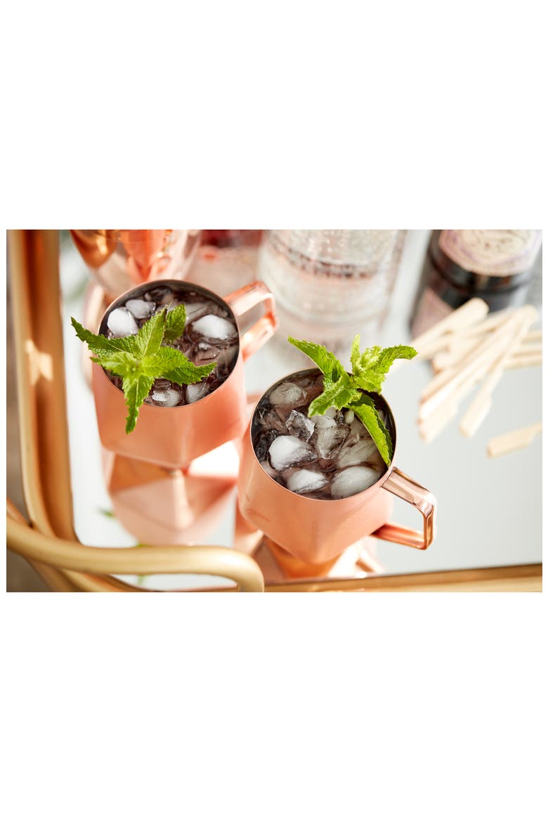 Seneca Faceted Moscow Mule Mug in Copper, Alternate, color, COPPER
