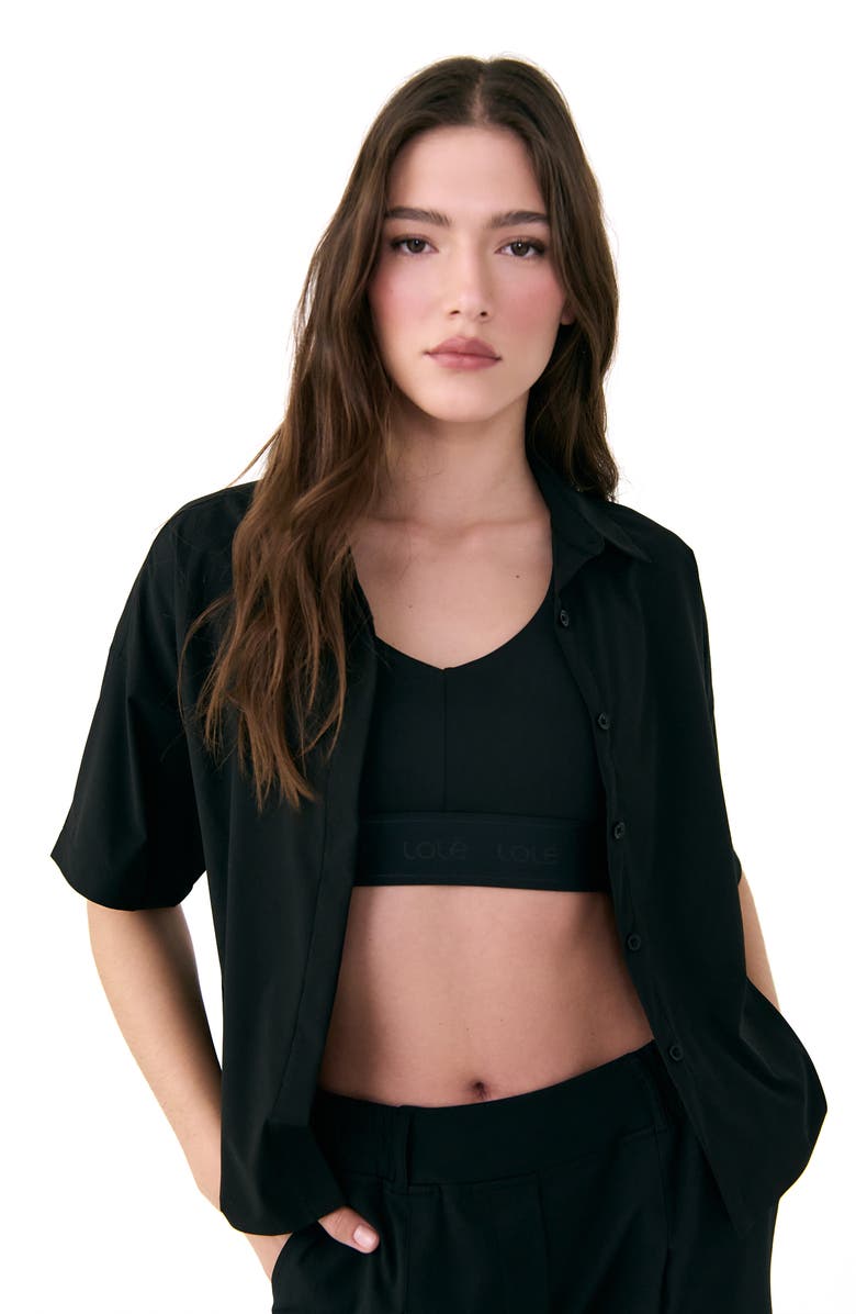 Lole Olivie UPF Short Sleeve Button-Up Shirt, Alternate, color,