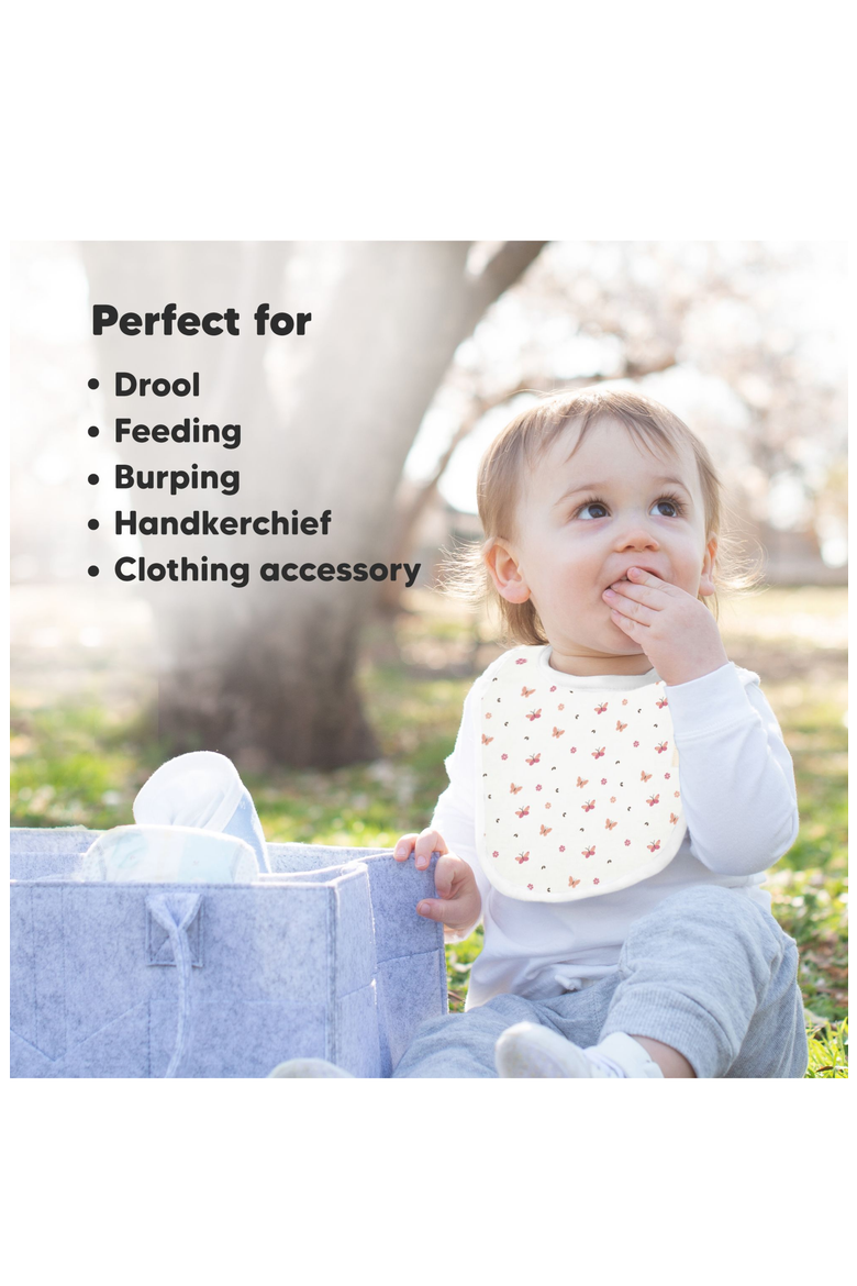 8-Pack Baby Drool Bibs, Alternate, color, Butterflies
