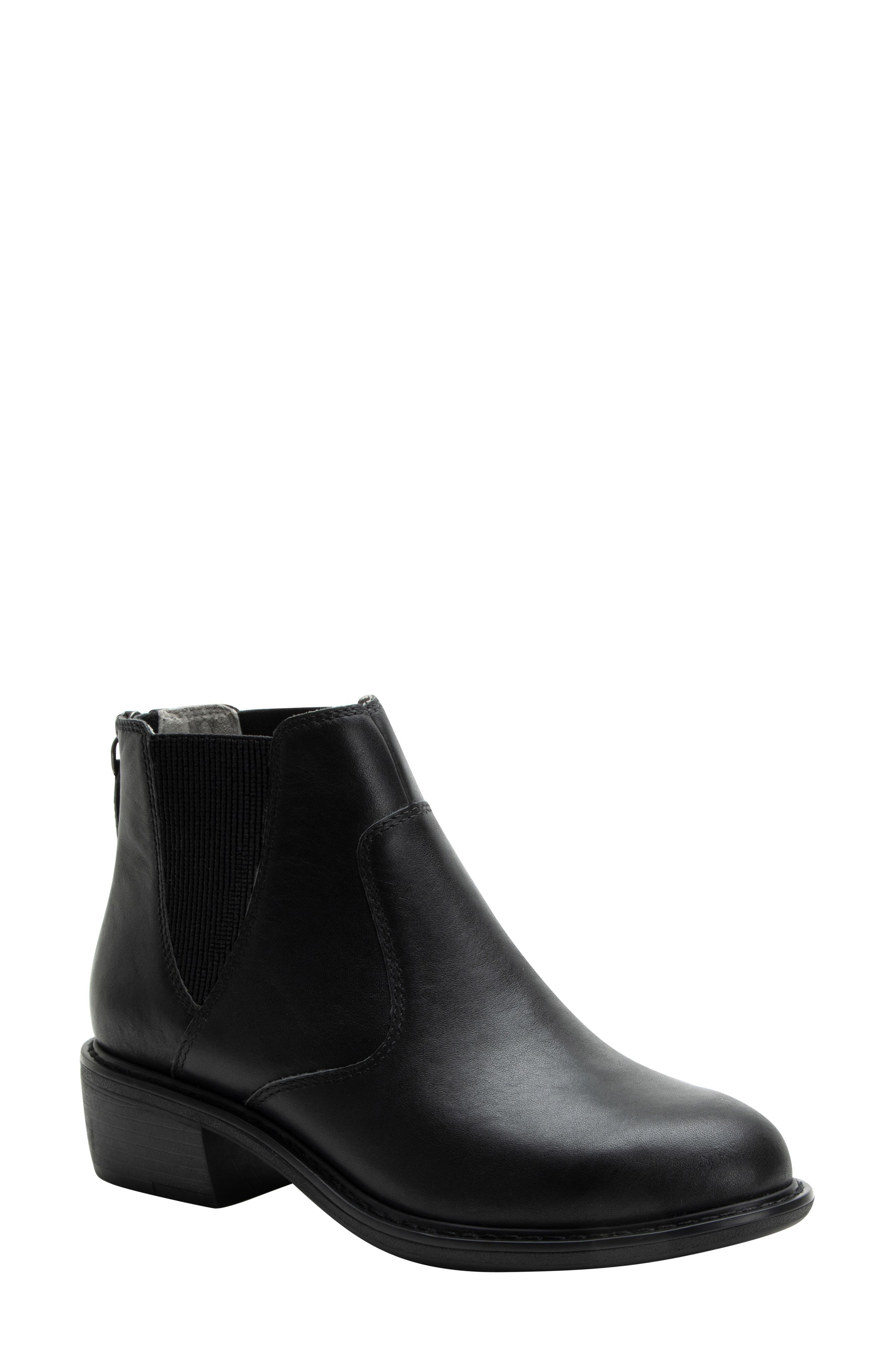 Alegria by PG Lite Meadow Chelsea Boot, Main, color, Black