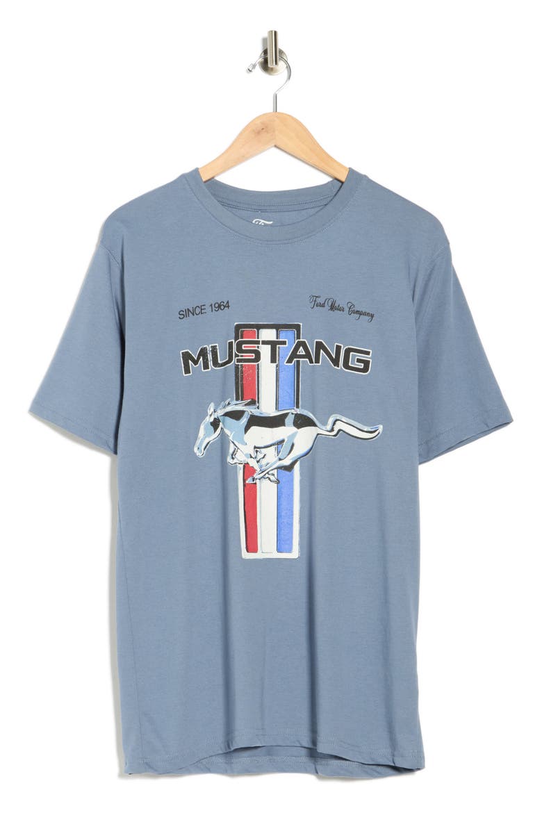 Mustang Graphic T-Shirt, Alternate, color, BLUE JEAN