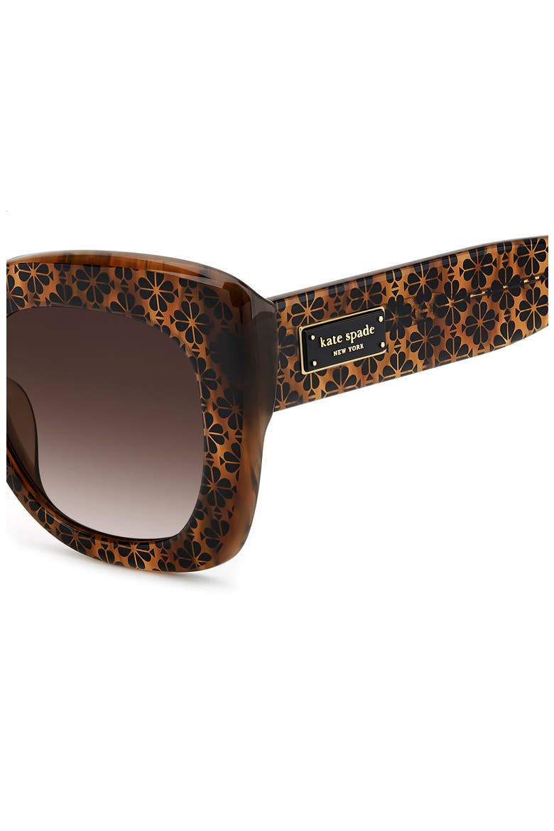 kalie 52mm gradient polarized square sunglasses, Alternate, color, BROWN/ BROWN SF POLAR